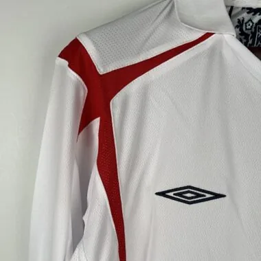 2006 Retro Long Sleeve England Home S-XXL