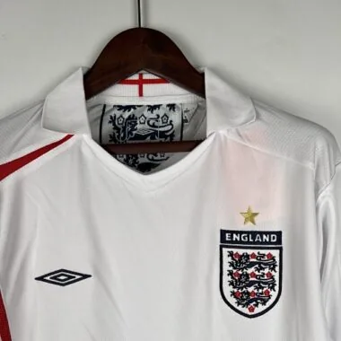 2006 Retro Long Sleeve England Home S-XXL
