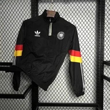 2024 Germany Originals Track Black Windbreaker Jacket