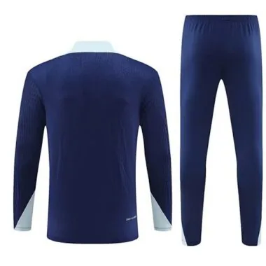 2024 France Long Sleeve Tracksuit Navy Training Suits Soccer Jerseys