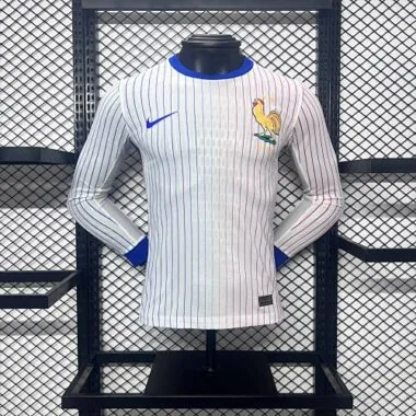 2024 France Away Long Sleeve Kit Player Version Shirt Jerseys Supllier Yupoo