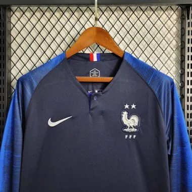 2018 Retro Long Sleeve France Home S-XXL