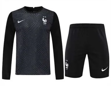 2021 France black goalkeeper long sleeve