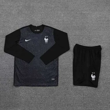 2021 France black goalkeeper long sleeve