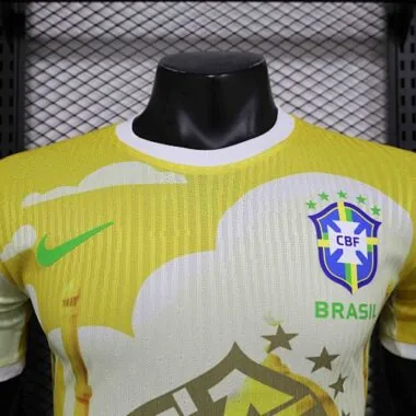 24-25 Brazil Yellow Church Special Edition Player Version Shirt Soccer