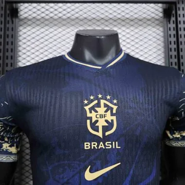 2024 Brazil Special Edition Navy Kit Player Version Shirt Sport