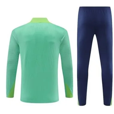 2024 Brazil Long Sleeve Tracksuit Green Training Suits Soccer Jerseys