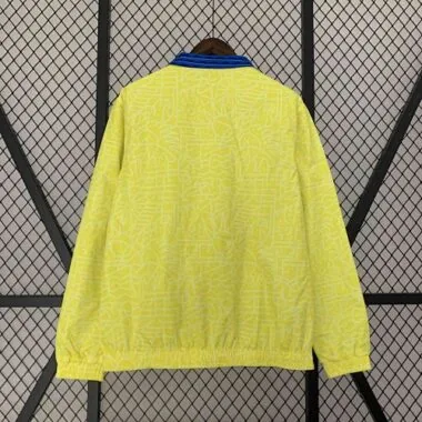 2024 Brazil Reversible Windbreaker Yellow&Blue Double-Sides Jacket Soccer Jerseys For Sale