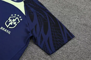 2022 Brazilië Trainingsshirt Blauw