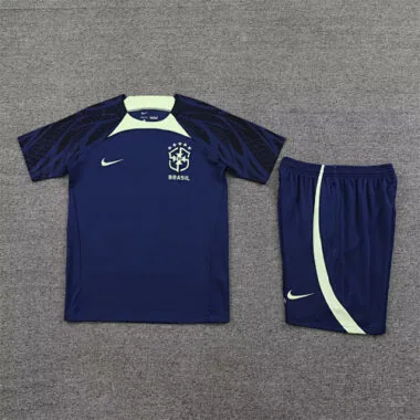 2022 Brazilië Trainingsshirt Blauw
