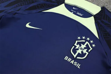 2022 Brazilië Trainingsshirt Blauw