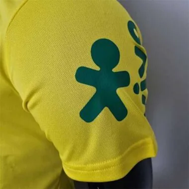 Polo brasiliana con scollo basso, gialla