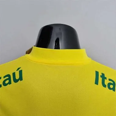 Polo brasiliana con scollo basso, gialla