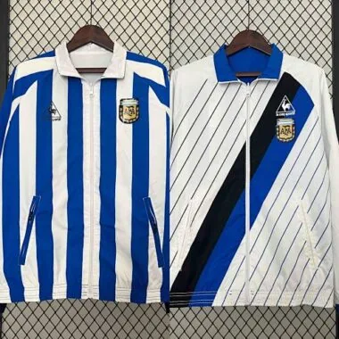 2024 Argentina Trench Coat Reversible White&Blue Double-Sides Jacket AAAAJersey Wholesale Yupoo