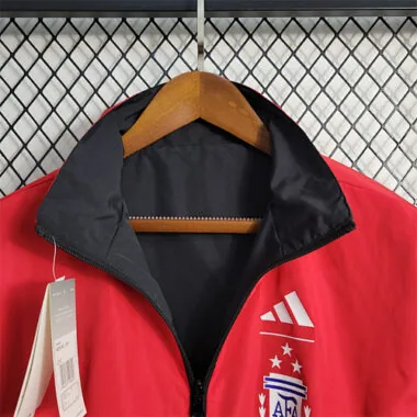 2024 Argentina Red and Black Reversible Windbreaker Double-Sides Jacket Supllier
