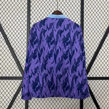 2024 Argentina Blue and Purple Reversible Windbreaker Double-Sides Jacket Football