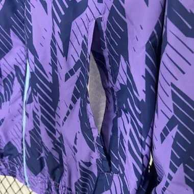 2024 Argentina Blue and Purple Reversible Windbreaker Double-Sides Jacket Football