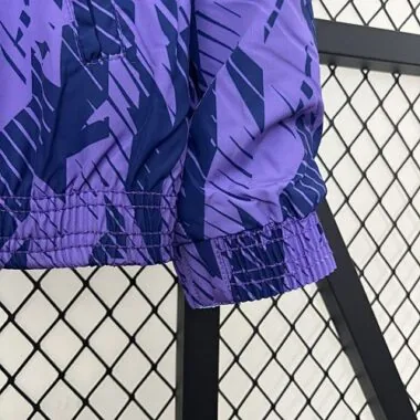 2024 Argentina Blue and Purple Reversible Windbreaker Double-Sides Jacket Football