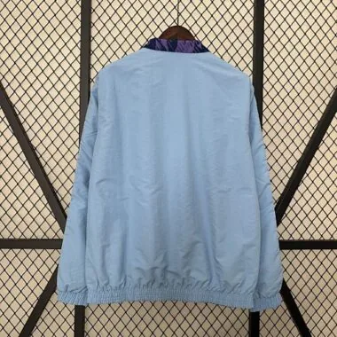 2024 Argentina Blue and Purple Reversible Windbreaker Double-Sides Jacket Football