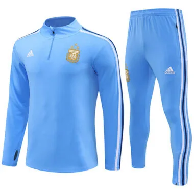 2023 Argentina Long Sleeve Kits Blue Zipper Training Suits Jersey Supplier Yupoo