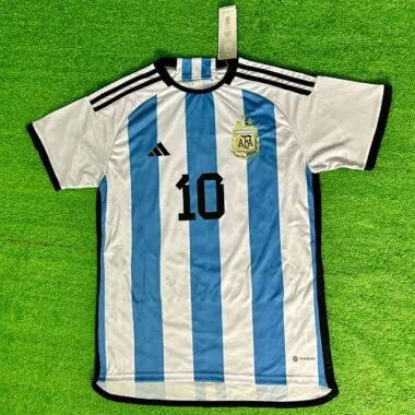 2022 Argentina World Cup Champion Messi #10 First Anniversary Special Edition Soccer Jersey