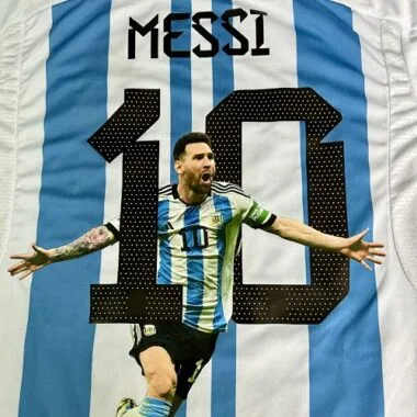 2022 Argentina World Cup Champion Messi #10 First Anniversary Special Edition Soccer Jersey