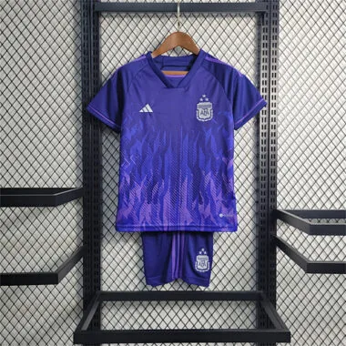 2022 Argentina away 3-star kids kit