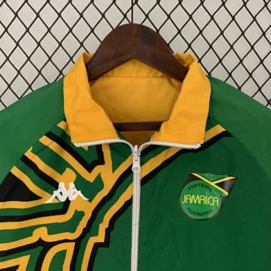 2024 Jamaica Reversible Windbreaker Orange&Green Double-Sides Jacket Soccer Jerseys For Sale
