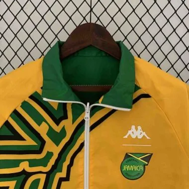 2024 Jamaica Reversible Windbreaker Orange&Green Double-Sides Jacket Soccer Jerseys For Sale