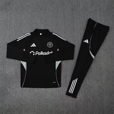 25-26 Inter Miami Black Training Kits Long Football Tracksuits
