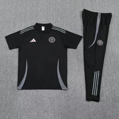 25-26 Inter Miami Black POLO Training Kits Football Tracksuits