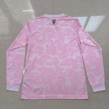 Camisetas de fútbol del Inter Miami Limited Gris Pink, de manga larga, edición conjunta, tallas 23-24