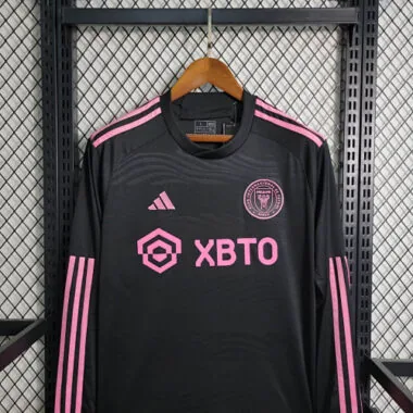 Maillots de football Inter Miami (extérieur) à manches longues, tailles S à XXL, 23-24, à prix réduit