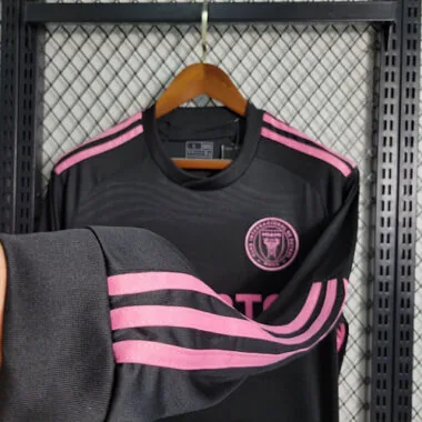 Maillots de football Inter Miami (extérieur) à manches longues, tailles S à XXL, 23-24, à prix réduit