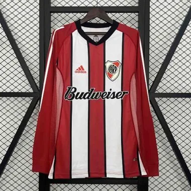 03-04 River Plate Away Long Sleeves Kit Retro Soccer AAAAJersey Yupoo