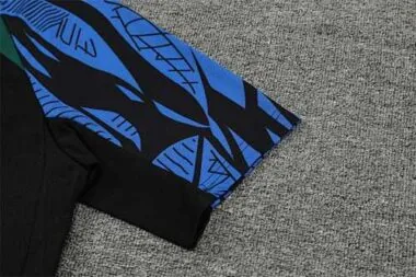 2022 Portugal Training Suit Short Sleeve Kit Black