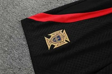 2022 Portugal Training Suit Short Sleeve Kit Black