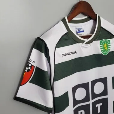 01-03 Sporting Lisbon Home Retro Kit Vintage Shirt Football Jerseys