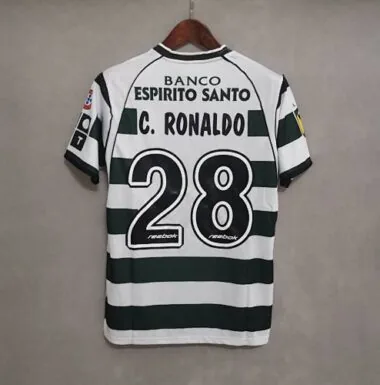 01-03 Sporting Lisbon Home Retro Kit Vintage Shirt Football Jerseys