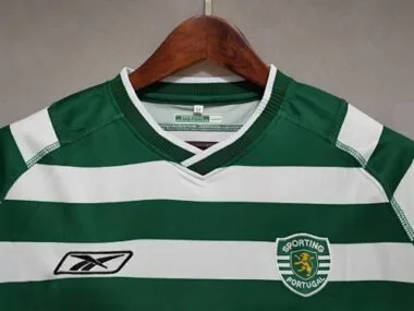 03-04 Sporting Lisbon Home Retro Kit Vintage Shirt Football Jerseys