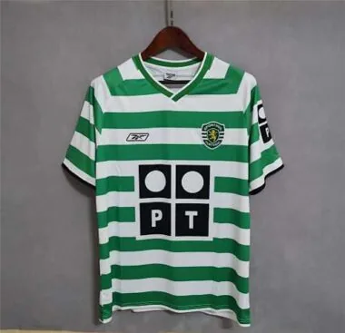 03-04 Sporting Lisbon Home Retro Kit Vintage Shirt Football Jerseys