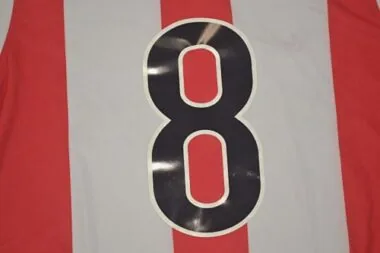 98-99 PSV, camisola de casa vermelha e branca