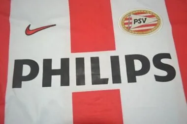 98-99 PSV, camisola de casa vermelha e branca