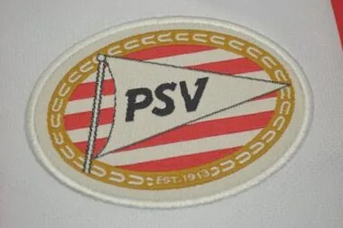 98-99 PSV, camisola de casa vermelha e branca