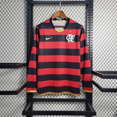 08-09 Retro Long Sleeve Flamengo Home S-XXL