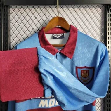95-97 West Ham Away Retro Long Sleeve Kit Vintage Shirt Sport