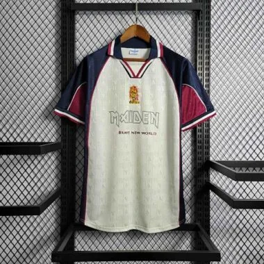99-00 West Ham Iron Maiden Away Retro Kit Vintage Shirt Sport AAAAJersey Yupoo