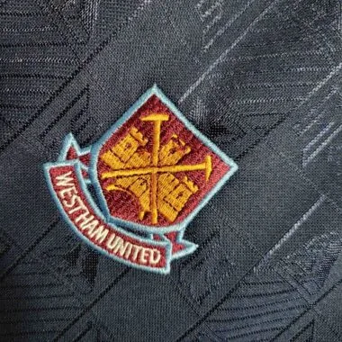 99-00 West Ham Iron Maiden thuiswedstrijd Retro-tenue met dubbele logo's Vintage shirt