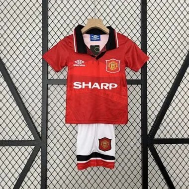 94-96 Manchester United Home Retro Kid Kits Youth Apparels AAAAJersey Wholesale Yupoo