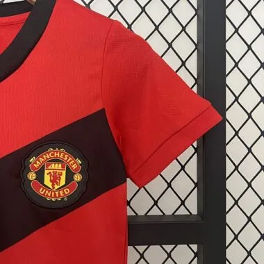 09-10 Manchester United thuisretro-tenues voor kinderen – kinderset met shirt